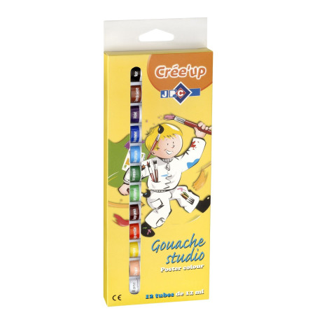Créé'up - Gouache Studio - 12 Couleurs Vibrantes