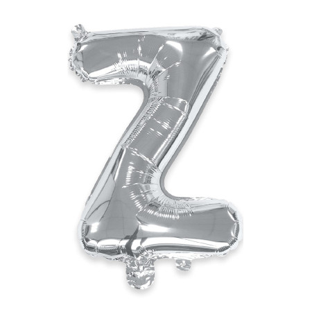 Ballon Lettre Z Argent pour Décoration de Fête