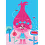 Tapis Enfant Reine Poppy Trolls BleuRose 80x150cm