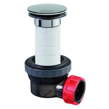 Bonde Évier WIRQUIN Quick-Clac Nano 6.7, 100 mm, Noir
