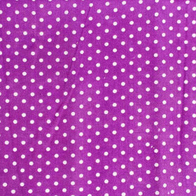 Tissu Coton Imprimé Pois Blancs Fond Violet 55x45,5cm MegaCrea DIY