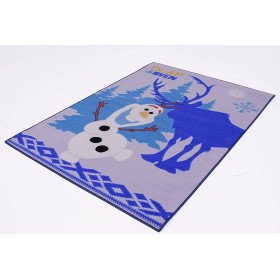 Tapis Enfant Olaf & Sven Bleu 95x133cm Chauffage au Sol Adapté