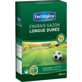Engrais Gazon Longue Durée Fertiligène 4kg 200m²