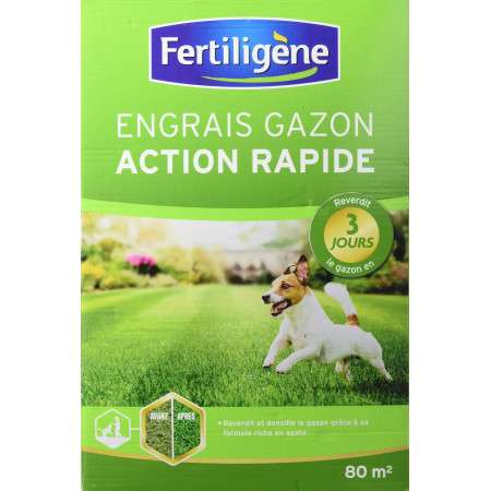 Engrais Gazon Action Rapide Fertiligène 2,8 kg 80 m²