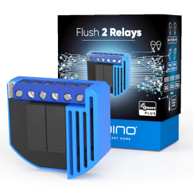Qubino Flush 2 Relais Micromodule Interrupteur Z-Wave Plus Encastrable