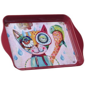 Plateau Chat & Poisson - Michel Ardouin - Rouge