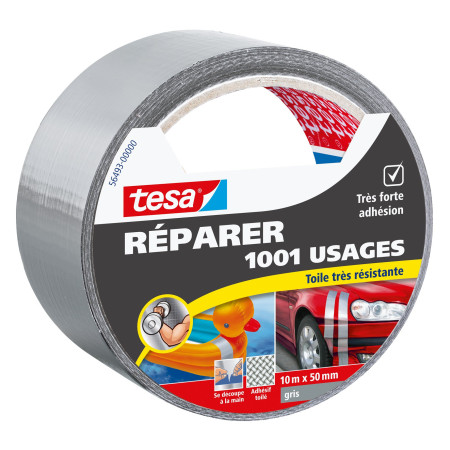 Ruban Adhésif Tesa Résistant 10m x 50mm Gris 1001 Usages