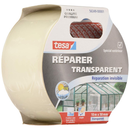 Tesa Ruban Adhésif Transparent Réparation Invisible 10m x 50mm