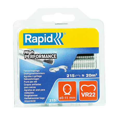RAPID VR22 - Agrafes Grillage Acier Galvanisé 5-11 mm