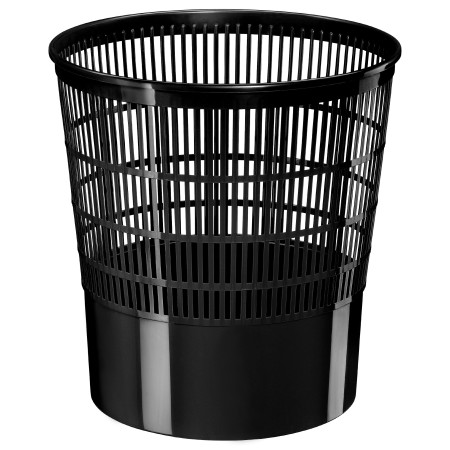 Poubelle Grillagée Noire 16L - Idéale pour le Bureau, l'École et la Maison