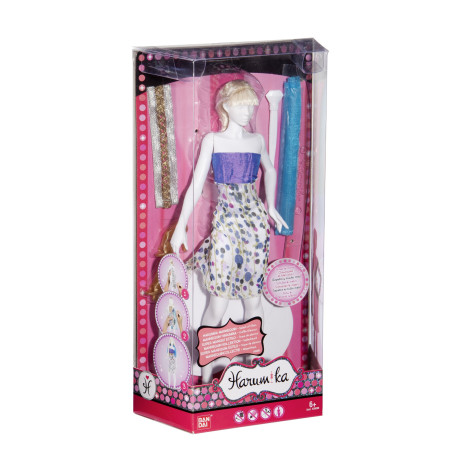 Harumika Mannequin Défilé Robe Blonde Poupée et Mini Poupée