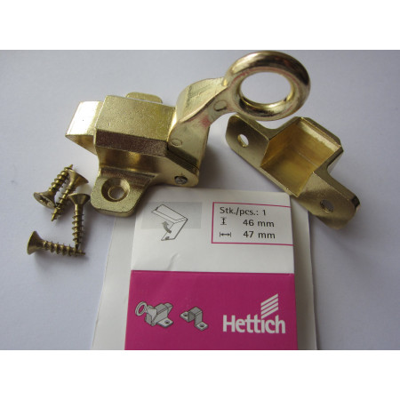 Loqueteau Mécanique Hettich 48x46x54mm Laitonné Acier