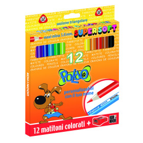 Crayons de couleur Koh-i-Noor Super Soft Poldo 12 - Personnalisables
