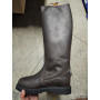 BOTTES HUILE CUIR ET FOURRE 39 MARRON GENUINE LEATHER BOOT