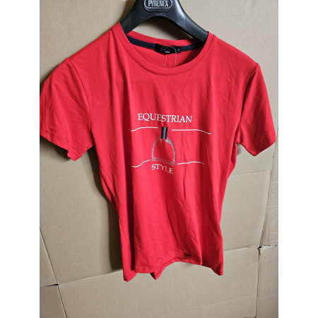 TEE SHIRT M ROUGE HKM
