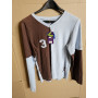 TEE SHIRT MANCHES LONGUES L BLEU MARRON EQUITHEME