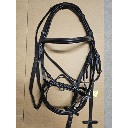 BRIDON CHEVAL CUIR RENES TISSUNOIR FIRST HORSE