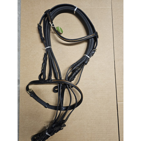 BRIDON PONEY CUIR AVEC RENES LIGNE DORENOIR PONY