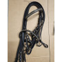 BRIDON PONEY CUIR TETIERE DECORE AVEC RENESNOIR