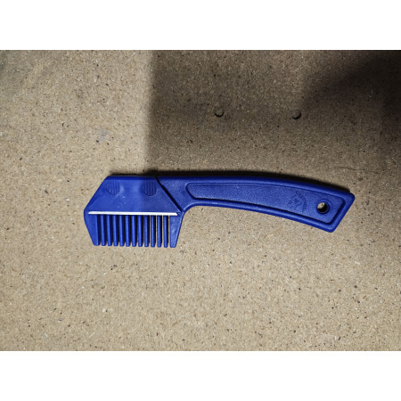 PEIGNE COUTEAU CRINIERE BLEU