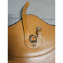 SANGLE CUIR BAVETTE DOUBLE ELASTIQUE 125 MARRON ERIC THOMAS