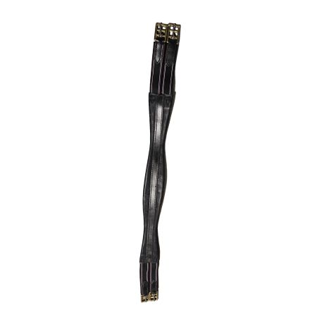 SANGLE CUIR DOUBLE ELASTIQUE 125 NOIR