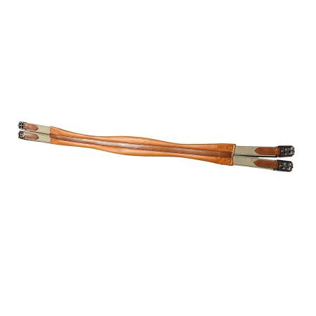SANGLE CUIR DOUBLE ELASTIQUE 125 MARRON