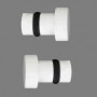 Rideaux Bouchons d'étanchéité céramique blanche 12mm Lot de 2