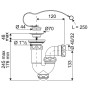 Siphon Bouteille Court Cofan avec Sortie 32 PVC