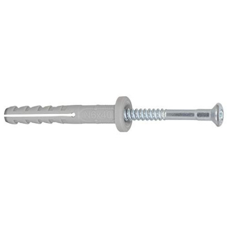 Cheville à Frapper FISCHER NU-ZZ 6x42mm Gris Lot de 50