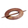 Embrasse Rideau Bois Ovale Chocolat/Or