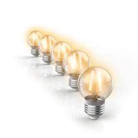 5 Ampoules LED Vintage E27 Blanc Chaud Spécial Extérieur IP45
