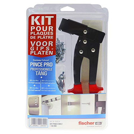 Pince 40 Chevilles Métalliques Corps Creux HM Kit Fischer