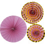 Déco Murale : Guirlande Fanions Rose & Or 3 Pièces