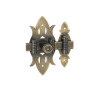 Verrou de Meuble Thirard Rustique Laiton Patiné 40x90mm