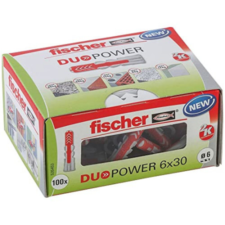Chevilles Fischer DuoPower Tous Matériaux 6x30 Boîte de 100