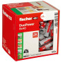 Cheville Fischer DUOPOWER 8x40 mm Bi-Matière, Multi-Matériaux Lot de 100