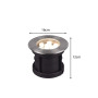 Spot Sol LED Trio Belaja Ø16cm IP65, Nickel Mat