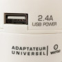 Adaptateur Voyage Universel Watt & Co ADU-150P-USB-2B Blanc