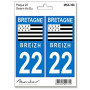 Stickers Plaque Immatriculation Bretagne Drapeau Breton MonChoix x2