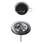 Bonde Laiton Évier WIRQUIN Ø60 mm Bouchon Chromée
