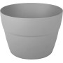 EDA - Pot Cavalier Cancùn 8 L - pour Balcons et Rambardes - Ø 29 x 20 -6 cm - Gris béton