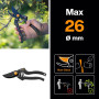 Sécateur Fiskars P90 Traditionnel NoirOrange