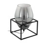 Lampe OLIVAL 1 Noir Verre Fumé 36,5 x 23cm