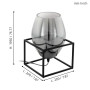 Lampe OLIVAL 1 Noir Verre Fumé 36,5 x 23cm