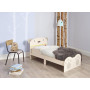 Lit Enfant Ourson en Bois Ecru Worlds Apart 70x77x144cm