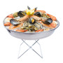 Support Pliable Plateau Présentation Inox Argent 26x16cm SAVEUR ET DEGUSTATION