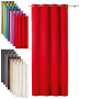Rideau Occultant Rouge - Polyester - Obscurité Totale