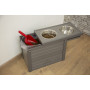 Mangeoire et Abreuvoir Eco Kerbl 2 x 1200 ml Gris