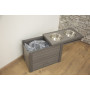 Mangeoire et Abreuvoir Eco Kerbl 2 x 1200 ml Gris